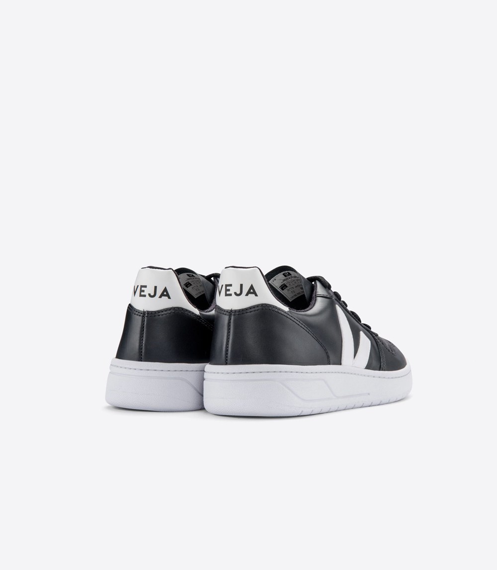 Veja Sneakers Mens - V-10 Leather - Black/White - 1045QKJZY